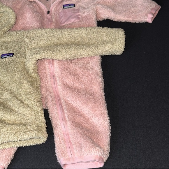 Patagonia Infant Fleece Bunting in Tan and Pink Size 6/12 and 12/18 months - Picture 6 of 10